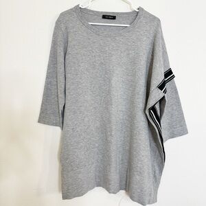 Cop. Copine knit grey side slit oversized sweater